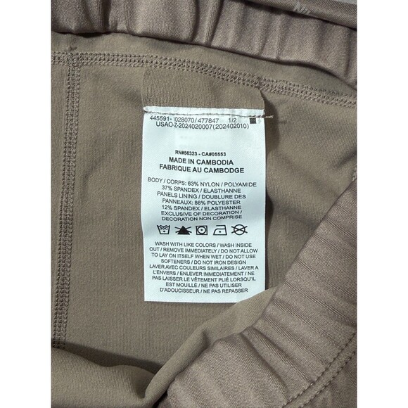 Nike Zenvy Dri-FIT Womens Size Medium Short Bodysuit InfinaSoft Brown Taupe NEW - Picture 6 of 9